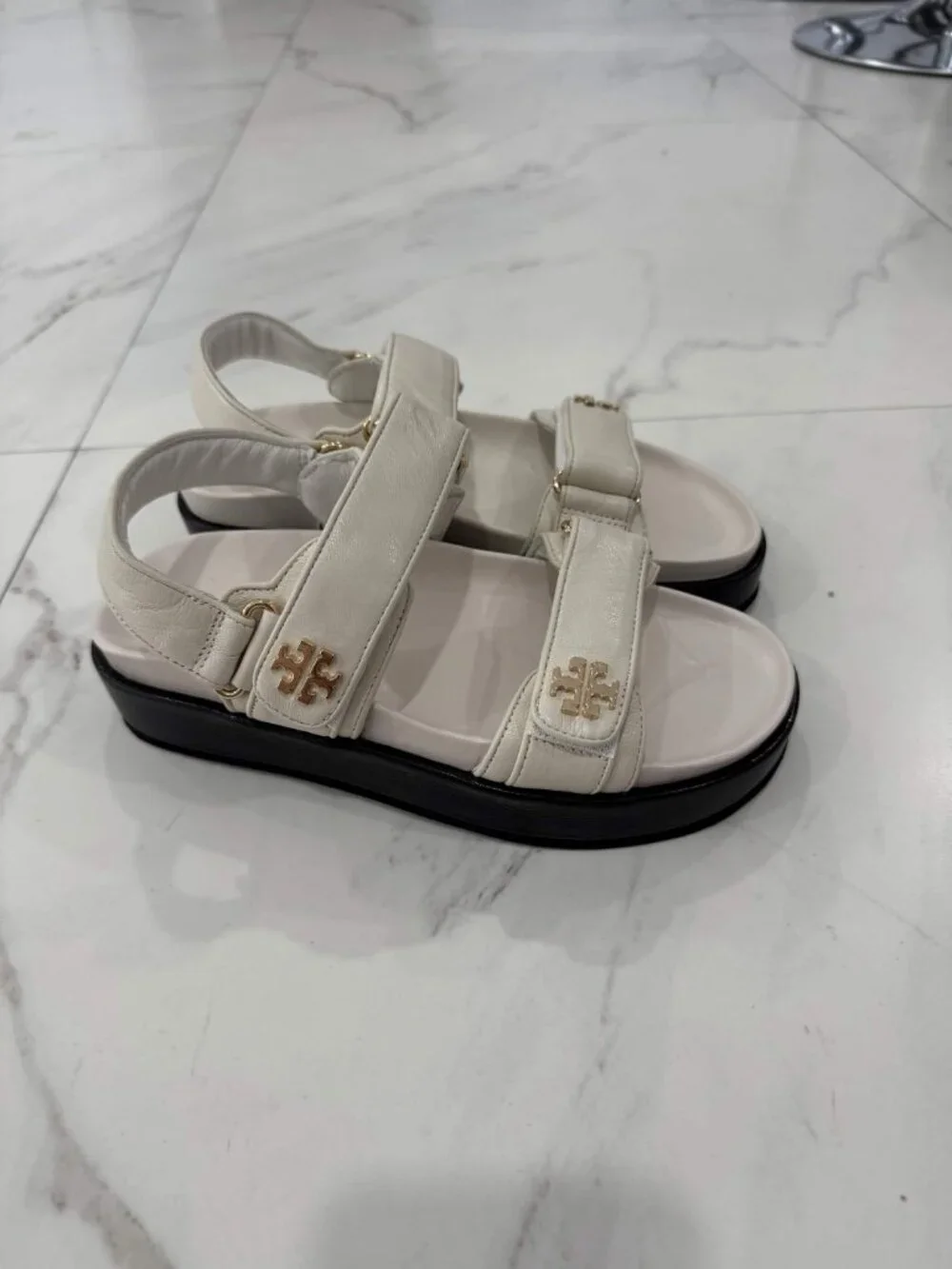 Tory Burch Kira Leather Dual-Band Sandals Women's Size 6, 7, 8.5